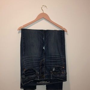 Straight super stretch wash denim jeans!